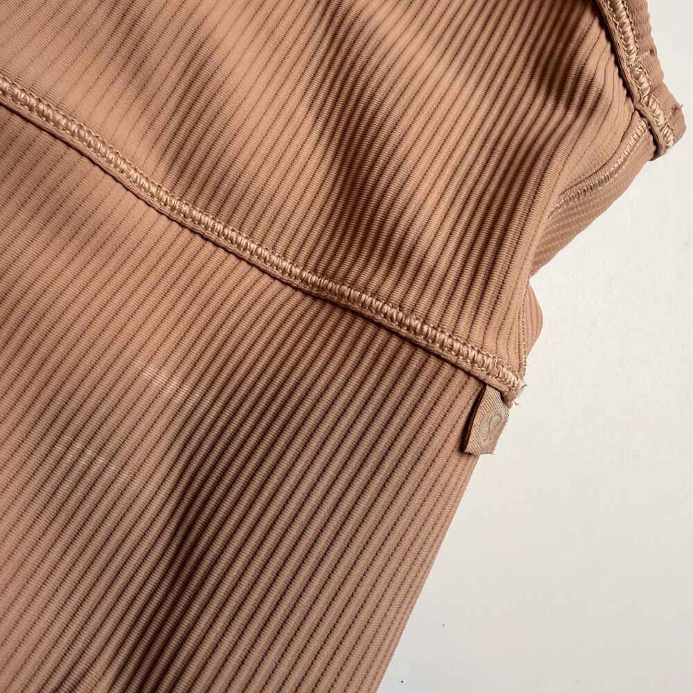Lululemon Power Pivot Ribbed Cropped Tank Top Nude Size 4 Pink Clay - Picture 5 of 12
